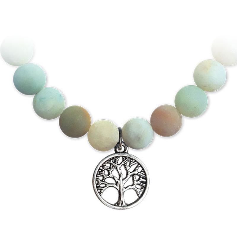 bijou arbre de vie en amazonite 7-8mm