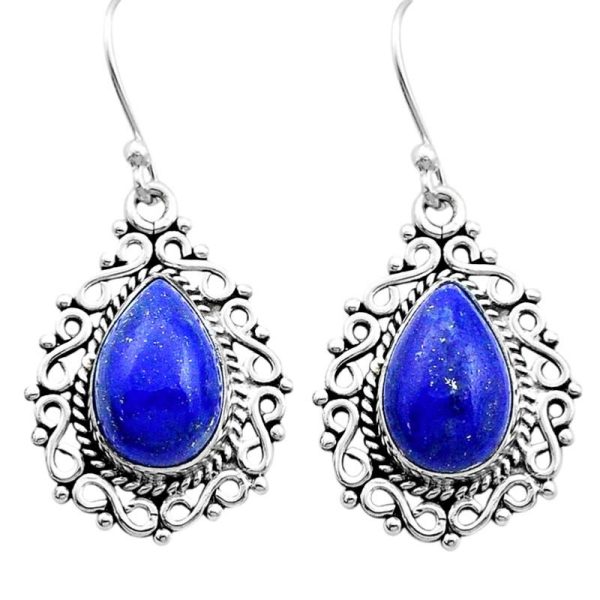 Boucles d'oreilles lapis lazuli AA argent 925