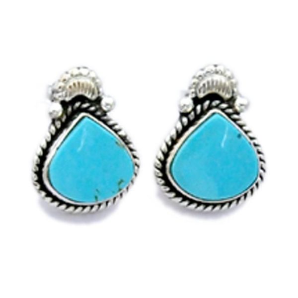 Boucles d'oreilles turquoise Arizona AA argent 925