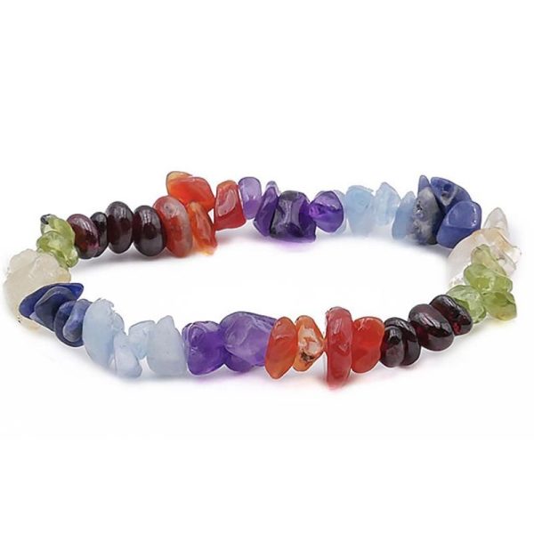 Bracelet 7 chakras A (perles baroques) - modèle 1