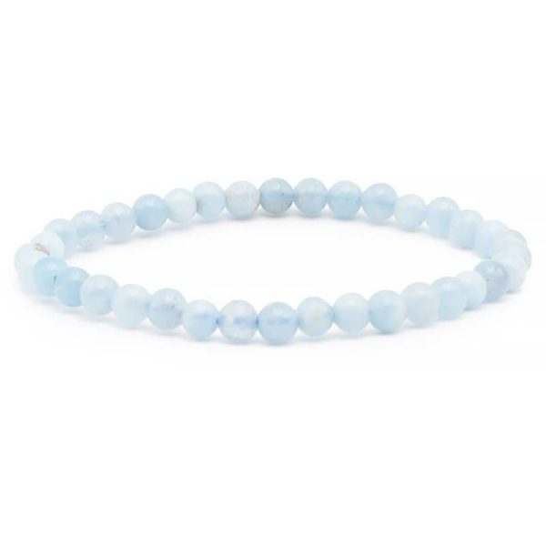 Bracelet aigue marine Brésil A (boules de 3-4mm)