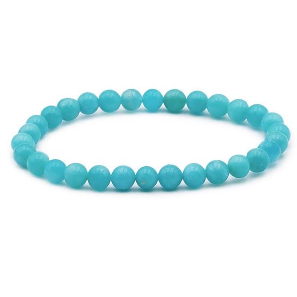 Bracelet amazonite Pérou AA (boules 5-6mm)