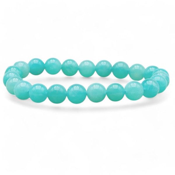 Bracelet amazonite Pérou AA (boules 7-8mm)