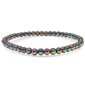 Bracelet Hématite arc en ciel Chine A (boules 3-4mm)